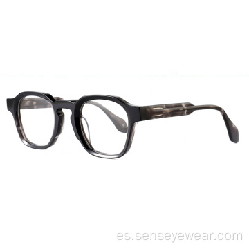 Diseño de moda unisex bisel óptico marco de acetato gafas